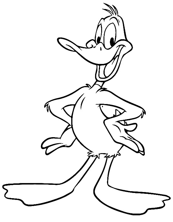 Çocuklar İçin Daffy Duck Boyama Sayfaları 