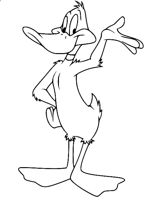 Çocuklar İçin Daffy Duck Boyama Sayfaları 