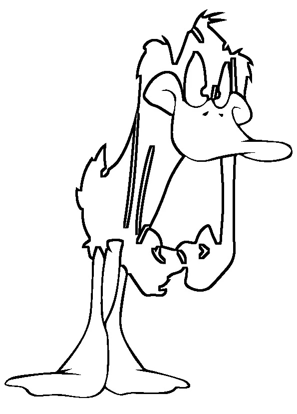 Çocuklar İçin Daffy Duck Boyama Sayfaları 