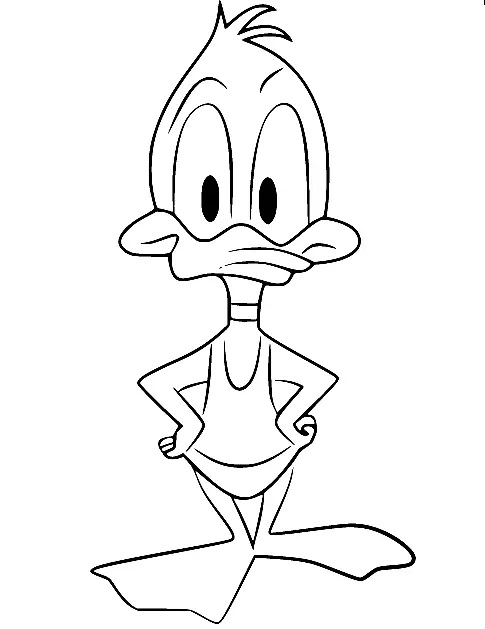 Çocuklar İçin Daffy Duck Boyama Sayfaları 