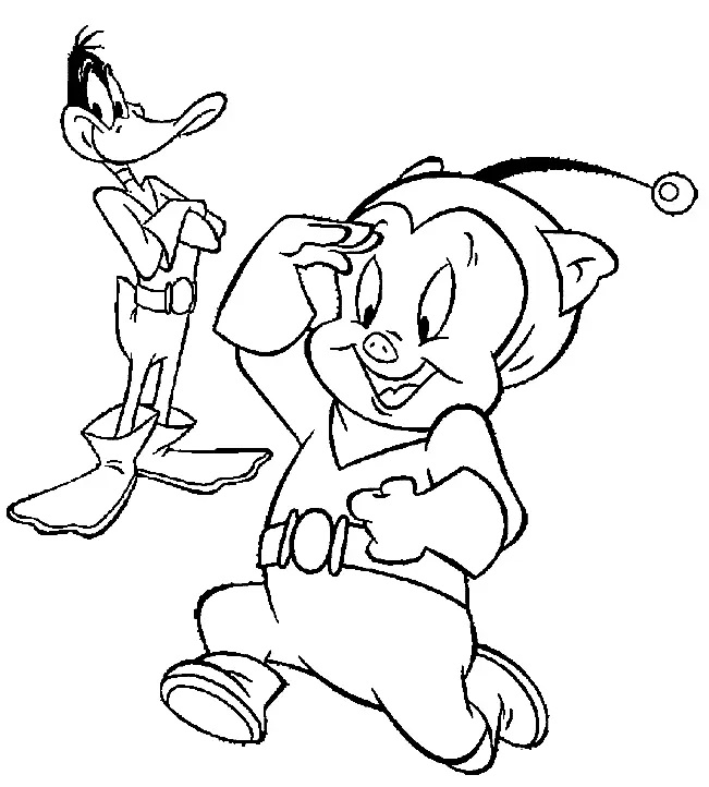 Çocuklar İçin Daffy Duck Boyama Sayfaları 