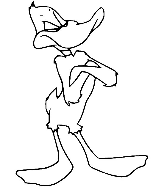 Çocuklar İçin Daffy Duck Boyama Sayfaları 