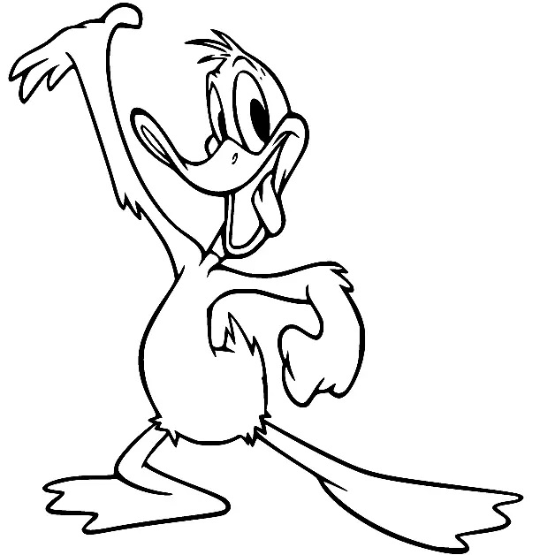 Çocuklar İçin Daffy Duck Boyama Sayfaları 