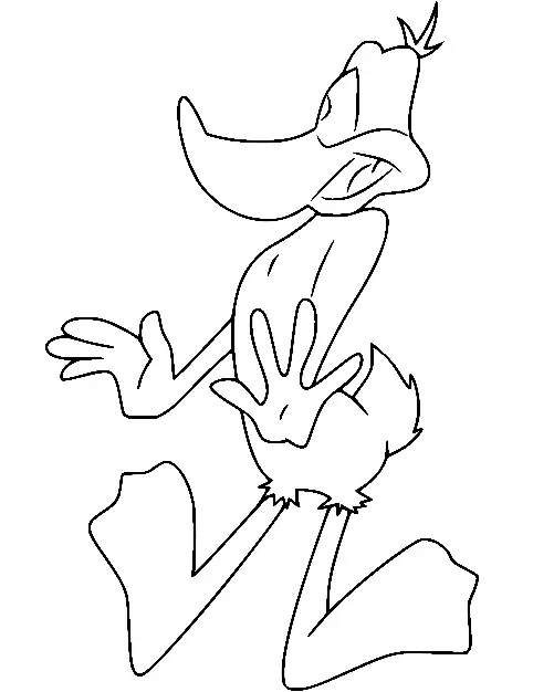Çocuklar İçin Daffy Duck Boyama Sayfaları 