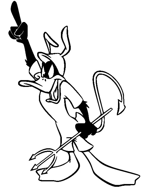 Çocuklar İçin Daffy Duck Boyama Sayfaları 
