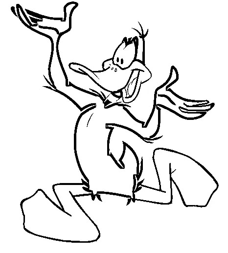 Çocuklar İçin Daffy Duck Boyama Sayfaları 