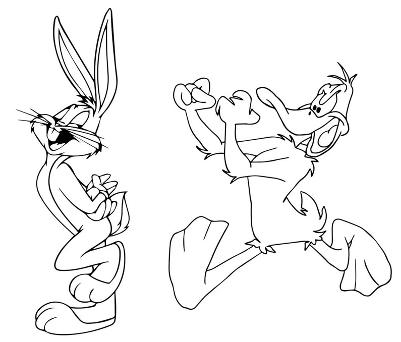 Çocuklar İçin Daffy Duck Boyama Sayfaları 