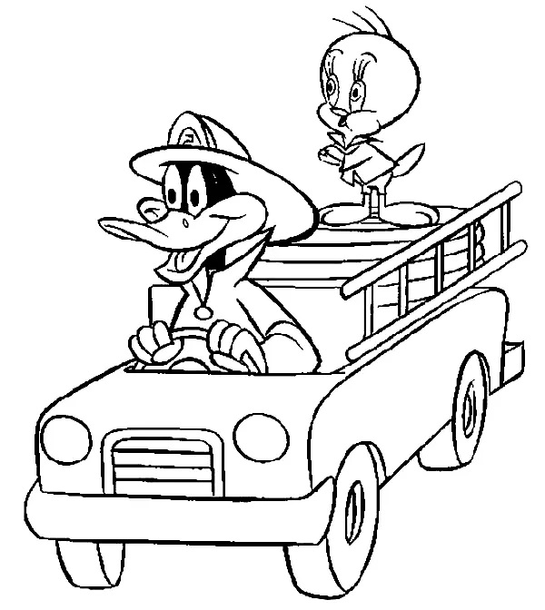Çocuklar İçin Daffy Duck Boyama Sayfaları 