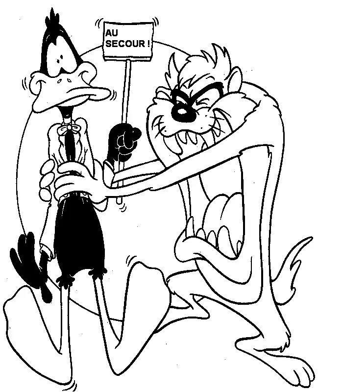 Çocuklar İçin Daffy Duck Boyama Sayfaları 
