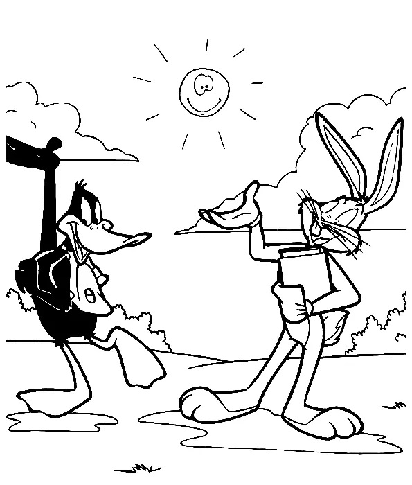 Çocuklar İçin Daffy Duck Boyama Sayfaları 