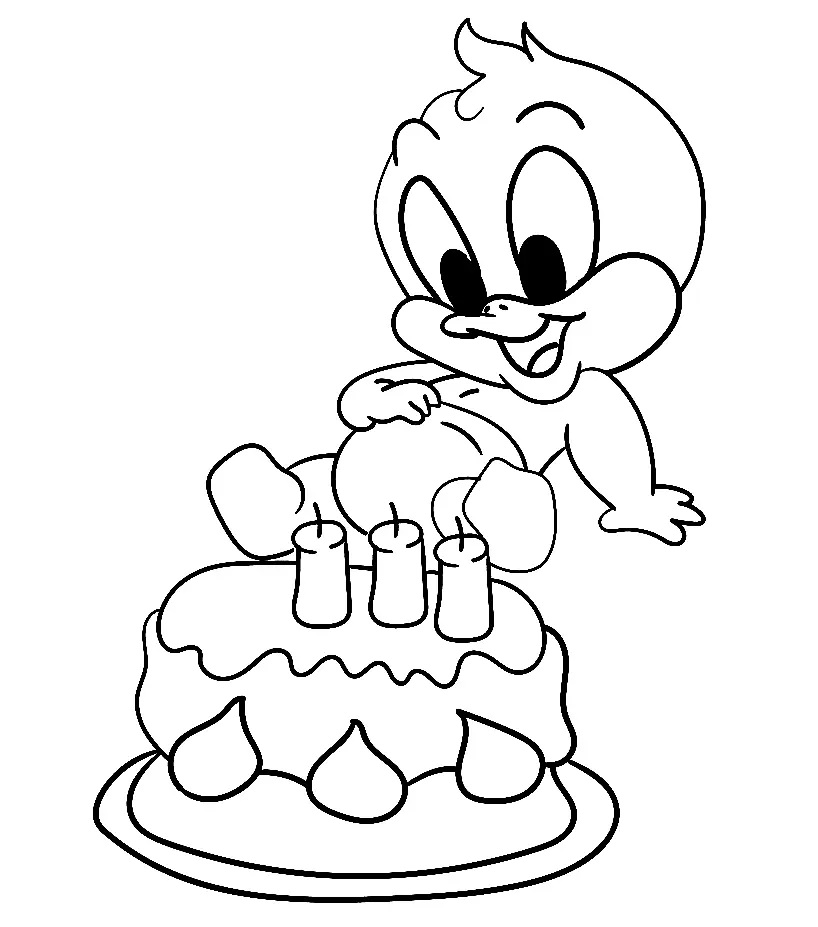 Çocuklar İçin Daffy Duck Boyama Sayfaları 