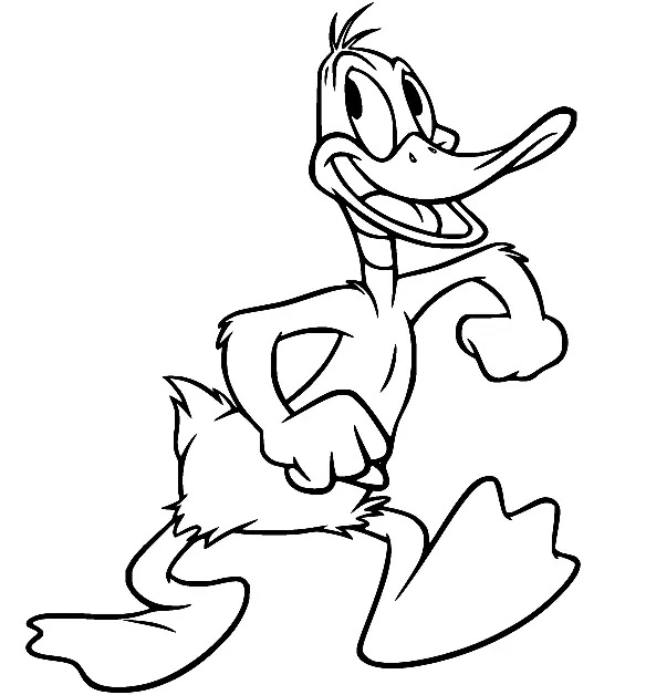 Çocuklar İçin Daffy Duck Boyama Sayfaları 