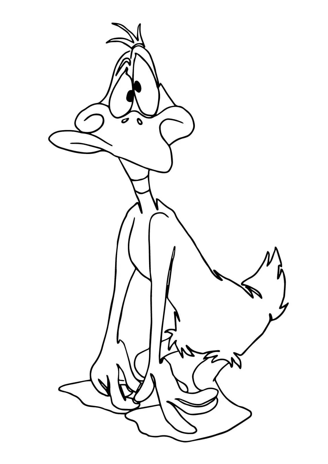 Çocuklar İçin Daffy Duck Boyama Sayfaları 