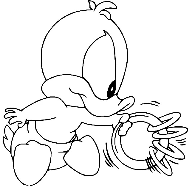 Çocuklar İçin Daffy Duck Boyama Sayfaları 