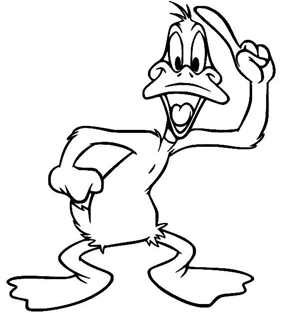 Çocuklar İçin Daffy Duck Boyama Sayfaları 