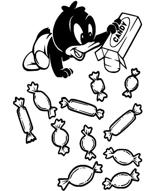 Çocuklar İçin Daffy Duck Boyama Sayfaları 