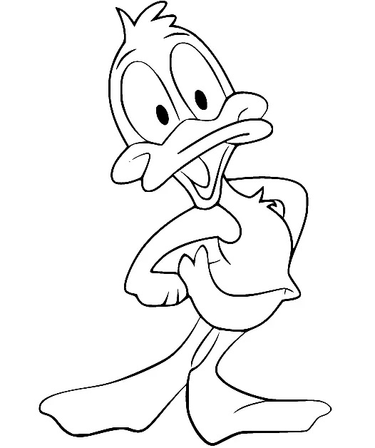 Çocuklar İçin Daffy Duck Boyama Sayfaları 