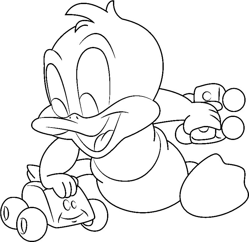 Çocuklar İçin Daffy Duck Boyama Sayfaları 