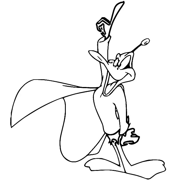 Çocuklar İçin Daffy Duck Boyama Sayfaları 