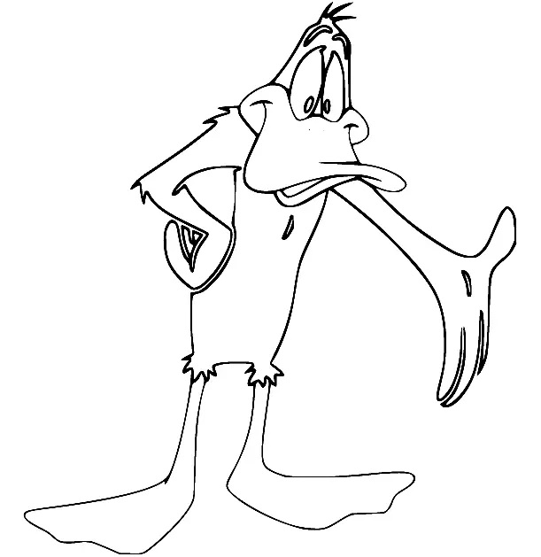 Çocuklar İçin Daffy Duck Boyama Sayfaları 