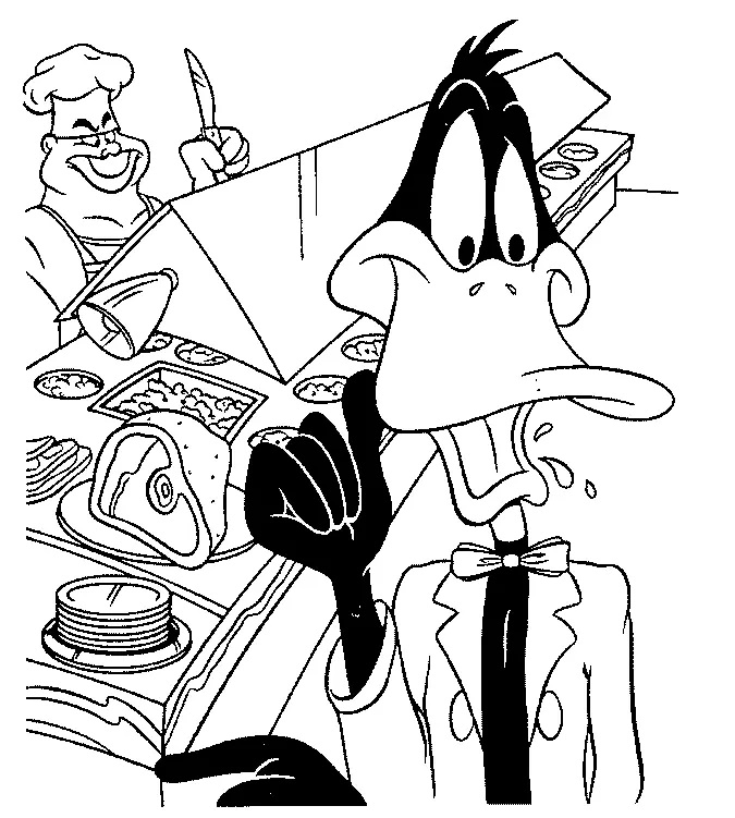 Çocuklar İçin Daffy Duck Boyama Sayfaları 