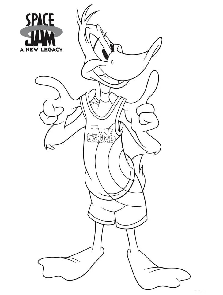 Çocuklar İçin Daffy Duck Boyama Sayfaları 