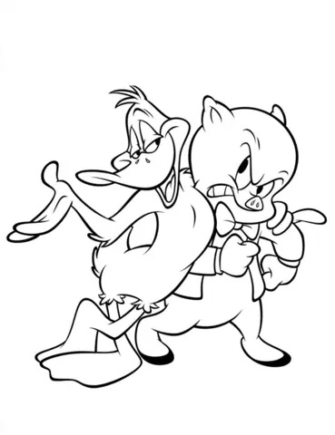 Çocuklar İçin Daffy Duck Boyama Sayfaları 