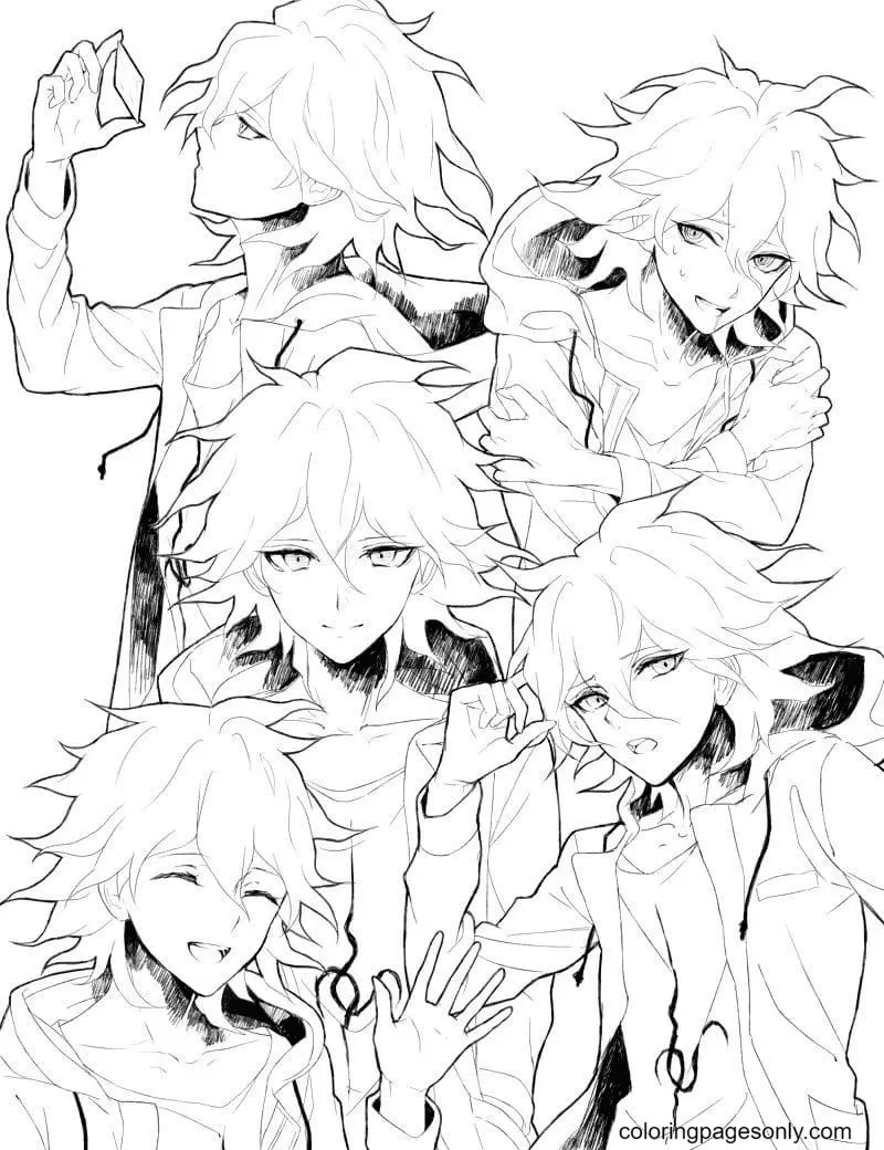 Çocuklar İçin Danganronpa Boyama Sayfaları 