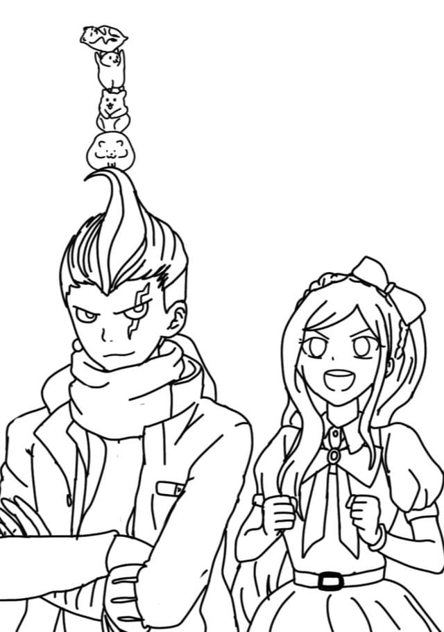 Çocuklar İçin Danganronpa Boyama Sayfaları 