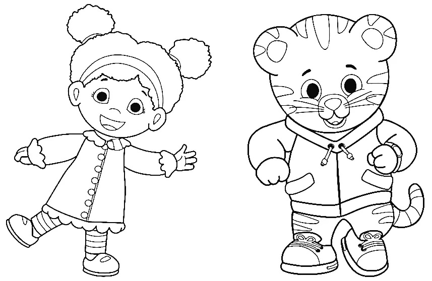 Çocuklar İçin Daniel Tiger Boyama Sayfaları 
