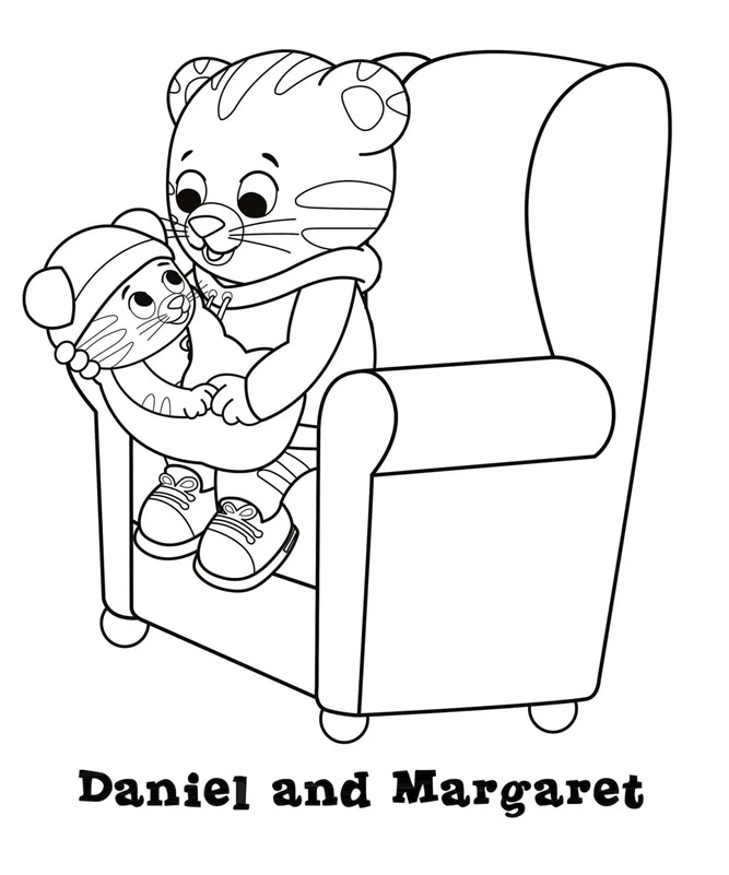 Çocuklar İçin Daniel Tiger Boyama Sayfaları 