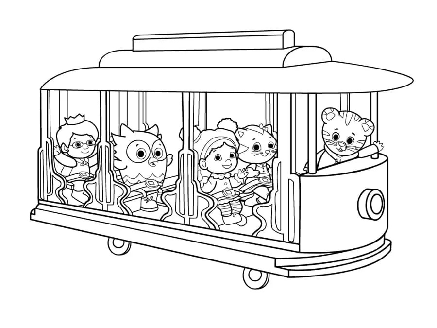 Çocuklar İçin Daniel Tiger Boyama Sayfaları 