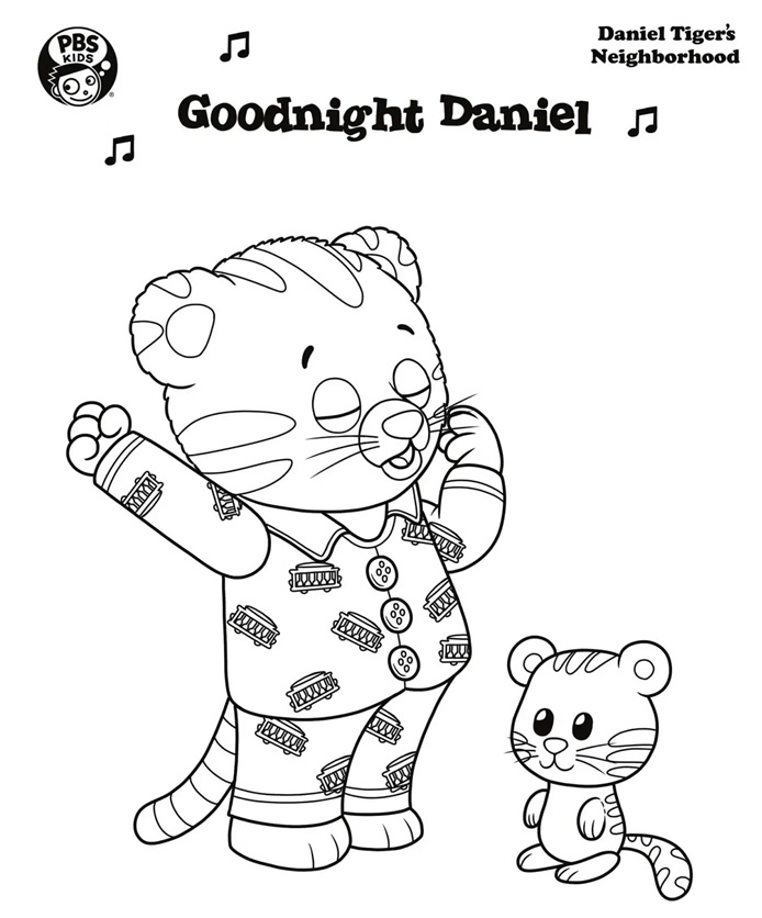Çocuklar İçin Daniel Tiger Boyama Sayfaları 