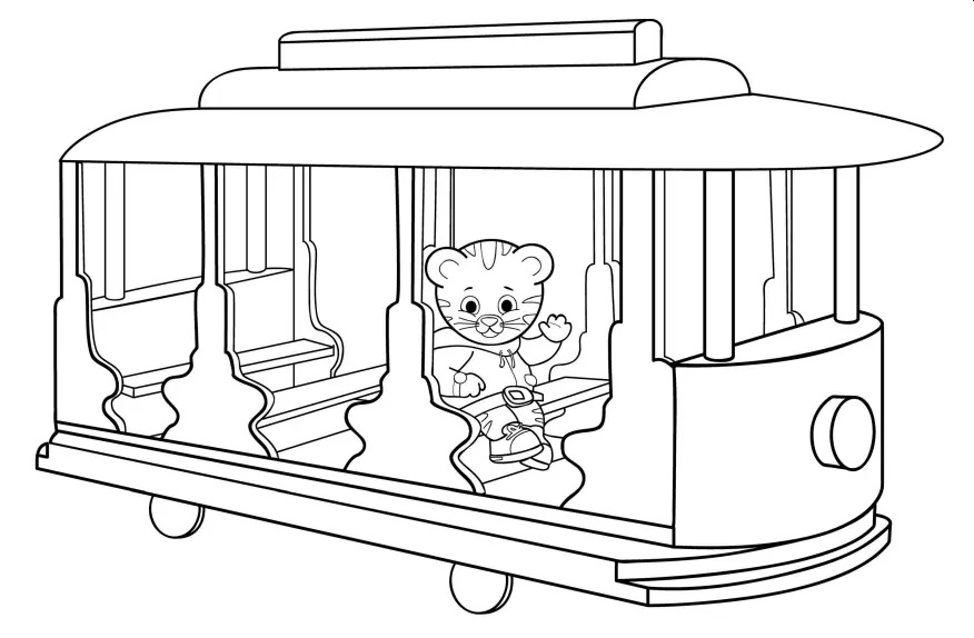 Çocuklar İçin Daniel Tiger Boyama Sayfaları 