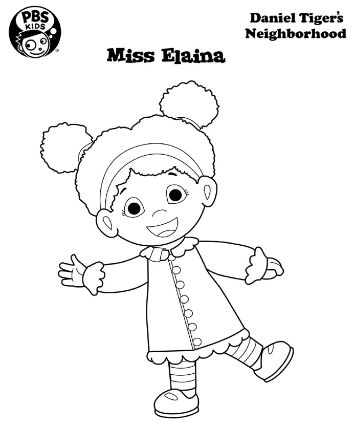 Çocuklar İçin Daniel Tiger Boyama Sayfaları 
