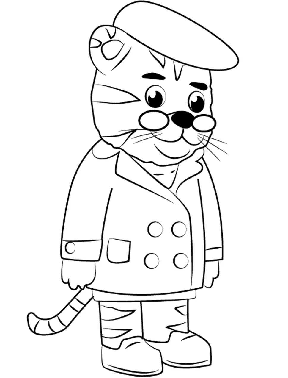 Çocuklar İçin Daniel Tiger Boyama Sayfaları 