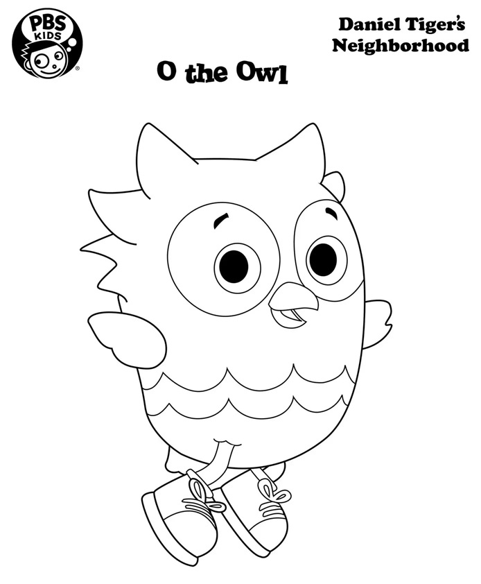 Çocuklar İçin Daniel Tiger Boyama Sayfaları 