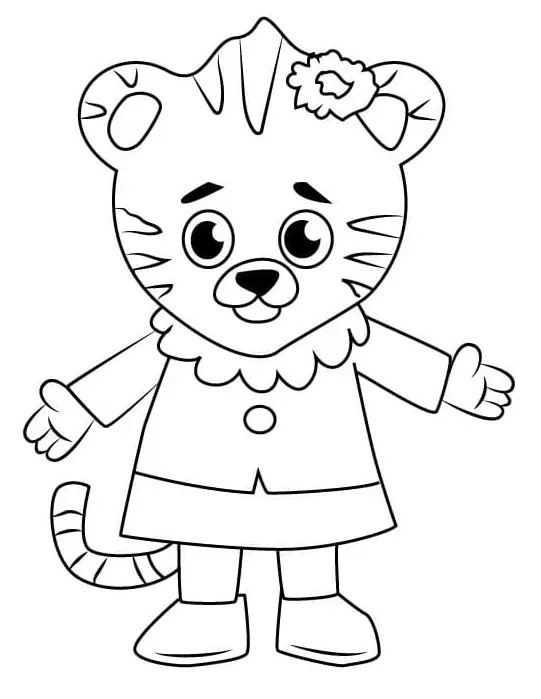 Çocuklar İçin Daniel Tiger Boyama Sayfaları 