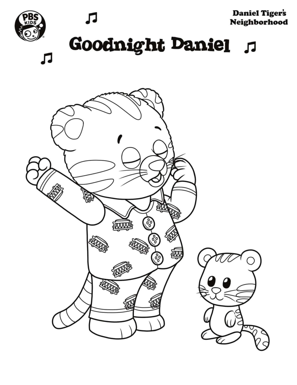 Çocuklar İçin Daniel Tiger Boyama Sayfaları 