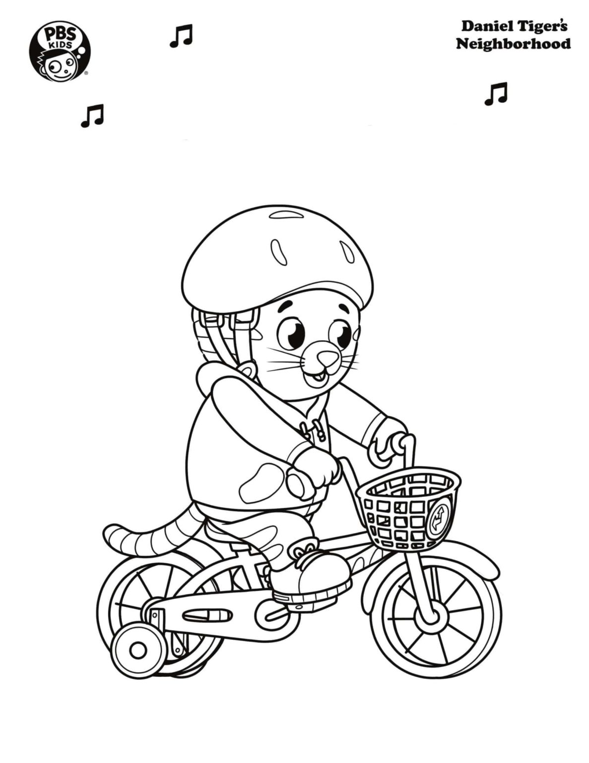Çocuklar İçin Daniel Tiger Boyama Sayfaları 