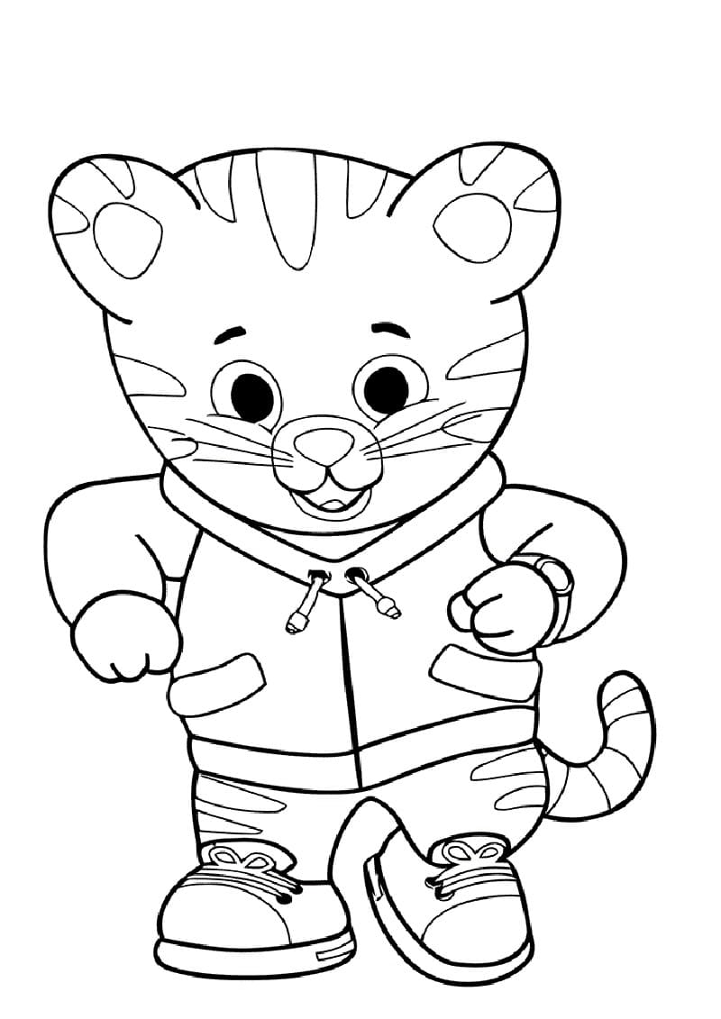 Çocuklar İçin Daniel Tiger Boyama Sayfaları 