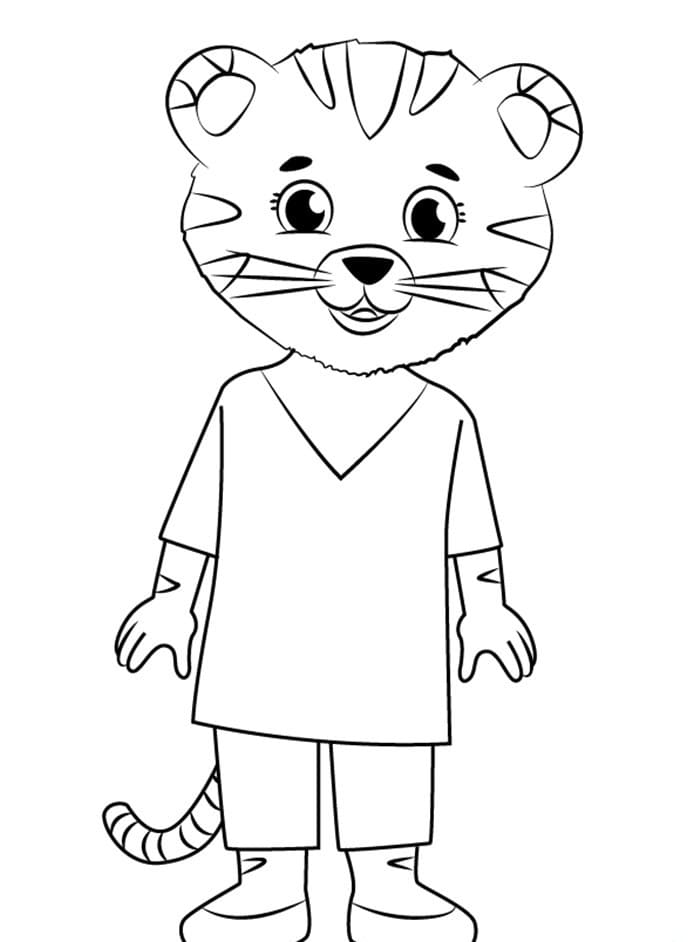 Çocuklar İçin Daniel Tiger Boyama Sayfaları 