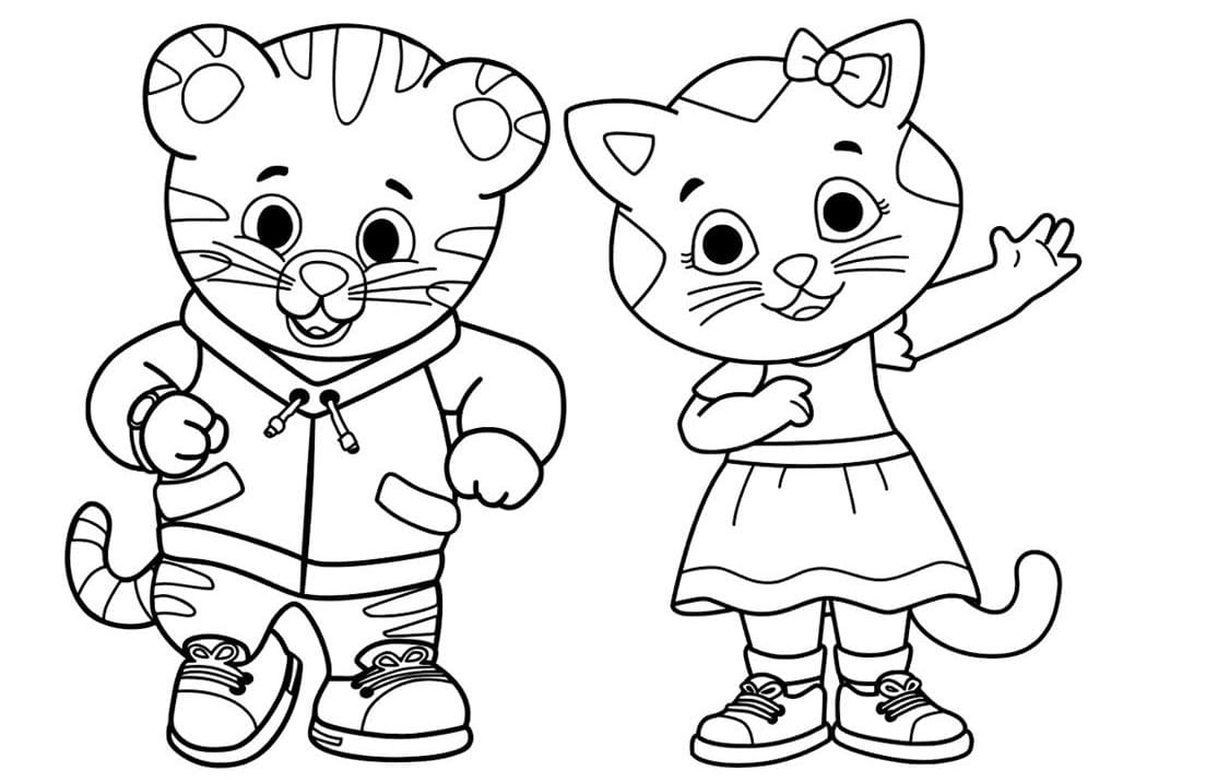 Çocuklar İçin Daniel Tiger Boyama Sayfaları 