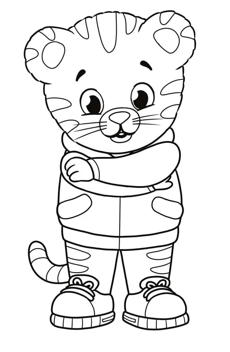 Çocuklar İçin Daniel Tiger Boyama Sayfaları 