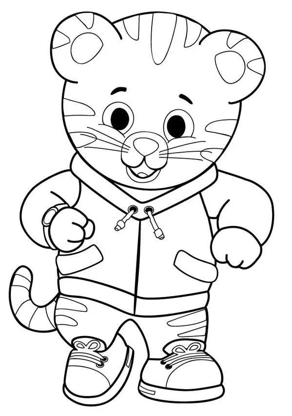 Çocuklar İçin Daniel Tiger Boyama Sayfaları 