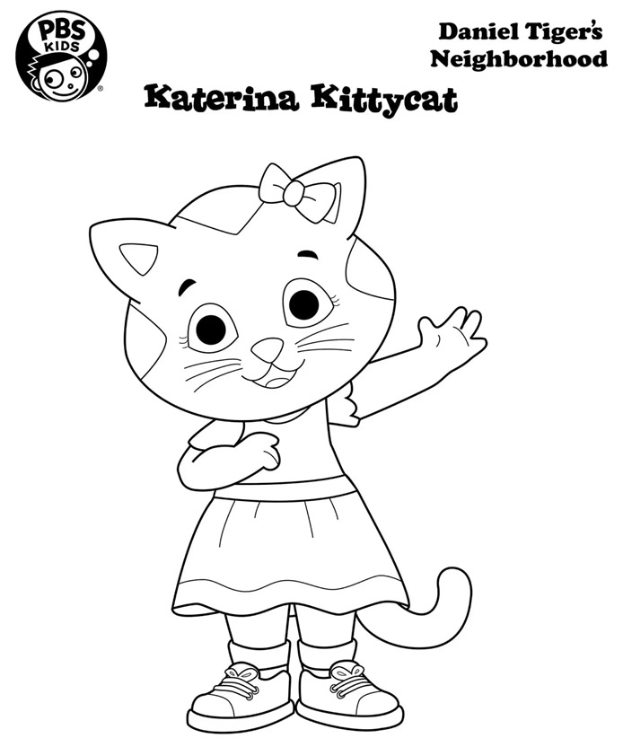 Çocuklar İçin Daniel Tiger Boyama Sayfaları 