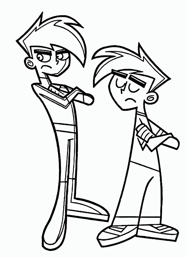 Çocuklar İçin Danny Phantom Boyama Sayfaları 