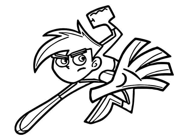 Çocuklar İçin Danny Phantom Boyama Sayfaları 