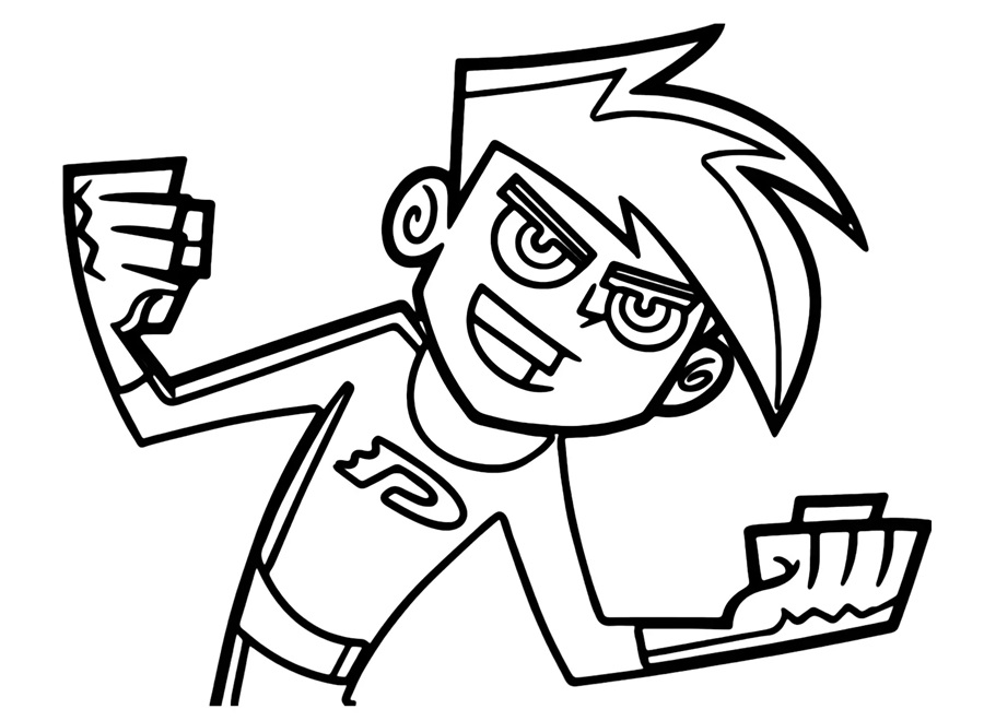 Çocuklar İçin Danny Phantom Boyama Sayfaları 