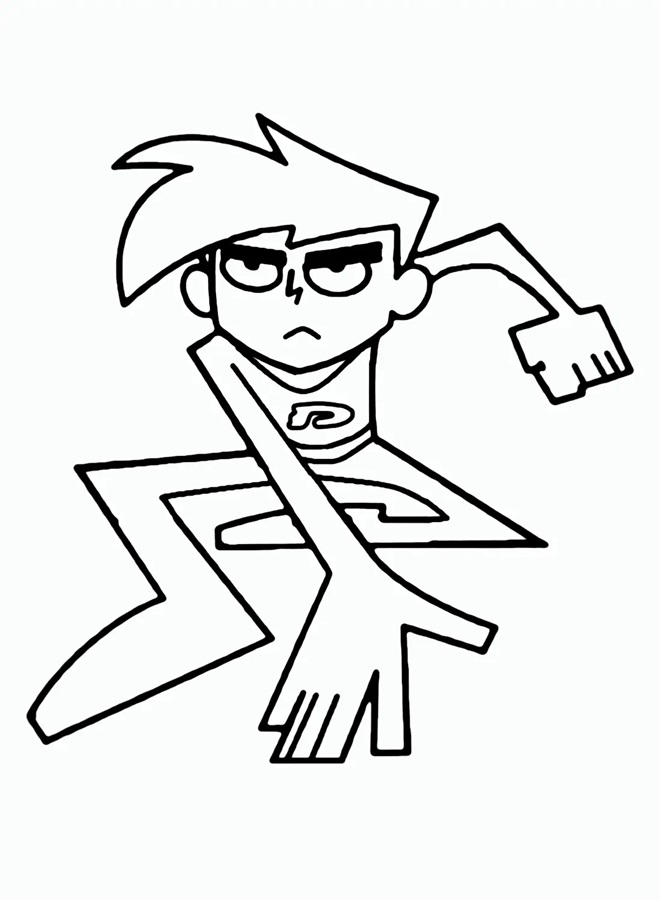 Çocuklar İçin Danny Phantom Boyama Sayfaları 